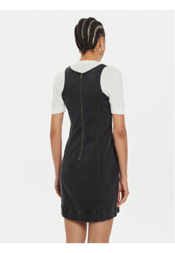 Lee Sukienka jeansowa Foreverfit 112355124 Czarny Slim Fit. Kolor: czarny. Materiał: bawełna, syntetyk