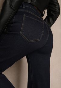 Renee - Niebieskie Jeansy High Waist Straight Leg Linssea. Okazja: na co dzień, na spacer. Stan: podwyższony. Kolekcja: plus size. Kolor: niebieski. Styl: casual #4