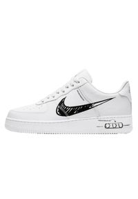 Buty do chodzenia męskie Nike Air Force 1 LV8 Utility. Zapięcie: sznurówki. Kolor: biały, czarny. Materiał: skóra, syntetyk, materiał, tkanina. Szerokość cholewki: normalna. Model: Nike Air Force. Sport: turystyka piesza #1