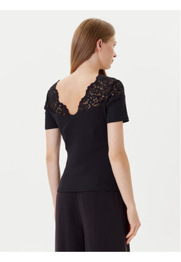 Morgan Bluzka 252-DELINE Czarny Slim Fit. Kolor: czarny. Materiał: syntetyk