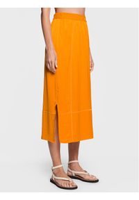 AMERICAN VINTAGE - American Vintage Spódnica midi Widland WID13CE23 Pomarańczowy Regular Fit. Kolor: pomarańczowy. Materiał: syntetyk. Styl: vintage