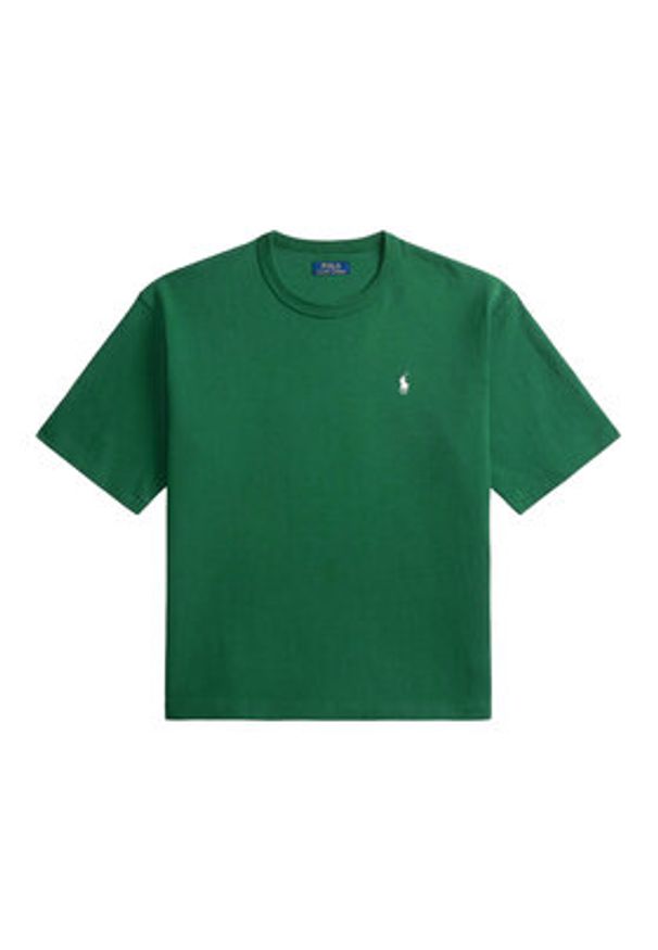 Polo Ralph Lauren T-Shirt 710A12979005 Zielony ciemny Relaxed Fit. Typ kołnierza: polo. Kolor: zielony. Materiał: bawełna