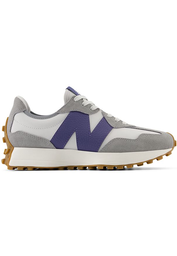 Buty damskie New Balance WS327NKB – szare. Okazja: na co dzień. Kolor: szary. Materiał: guma, skóra, dresówka, materiał, zamsz. Szerokość cholewki: normalna. Sezon: wiosna