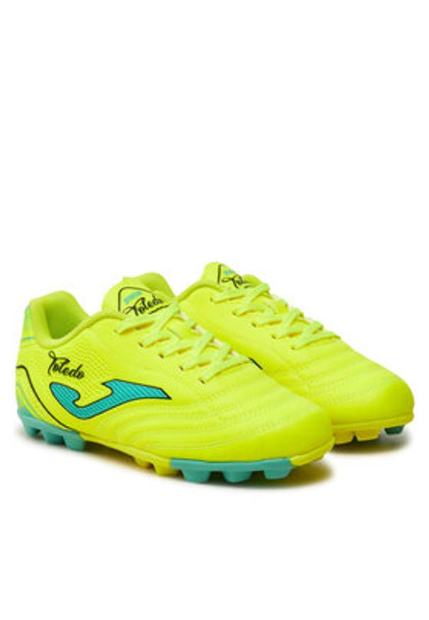Joma Buty do piłki nożnej Toledo Jr TOJW2411HG Żółty. Kolor: żółty. Materiał: skóra