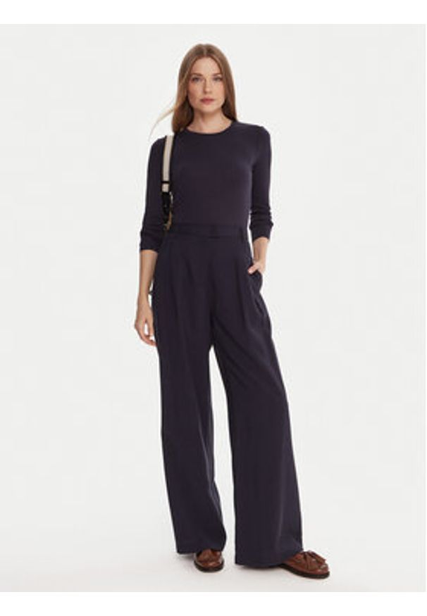 Weekend Max Mara Bluzka Multie 2525946012 Granatowy Slim Fit. Kolor: niebieski. Materiał: wiskoza