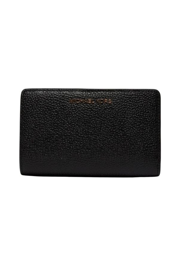 Michael Kors - MICHAEL KORS Czarny portfel MD Snap. Kolor: czarny