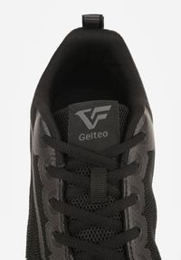 Born2be - Czarne Buty Sportowe Sneakersy z Ozdobnym Paskiem z Boku Damamene. Okazja: na co dzień. Zapięcie: pasek. Kolor: czarny. Materiał: jeans, dresówka #4