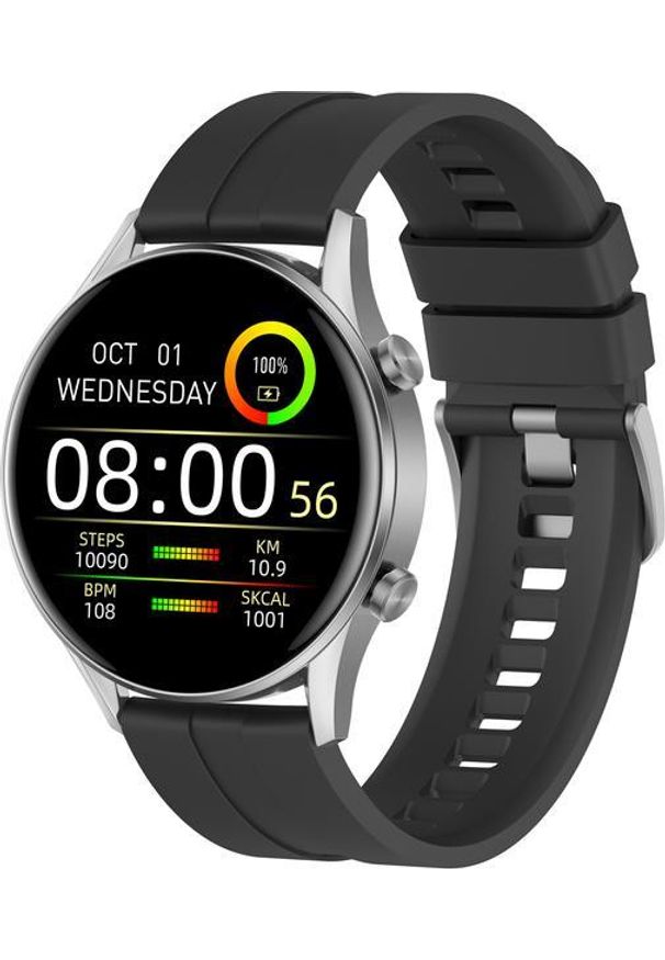 Smartwatch Gino Rossi SW019-1 Czarny (SG014A). Rodzaj zegarka: smartwatch. Kolor: czarny