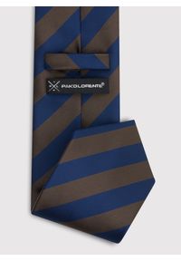 Pako Lorente - PAKO LORENTE – Granatowy krawat męski w skośne pasy. Kolor: niebieski. Materiał: poliester #2