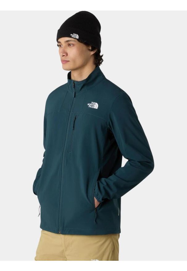 Kurtka Softshell Męska The North Face M Nimble. Kolor: niebieski. Materiał: softshell. Sport: turystyka piesza
