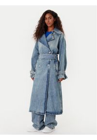Hugo - HUGO Trencz Garena 50541545 Niebieski Oversize. Kolor: niebieski. Materiał: jeans