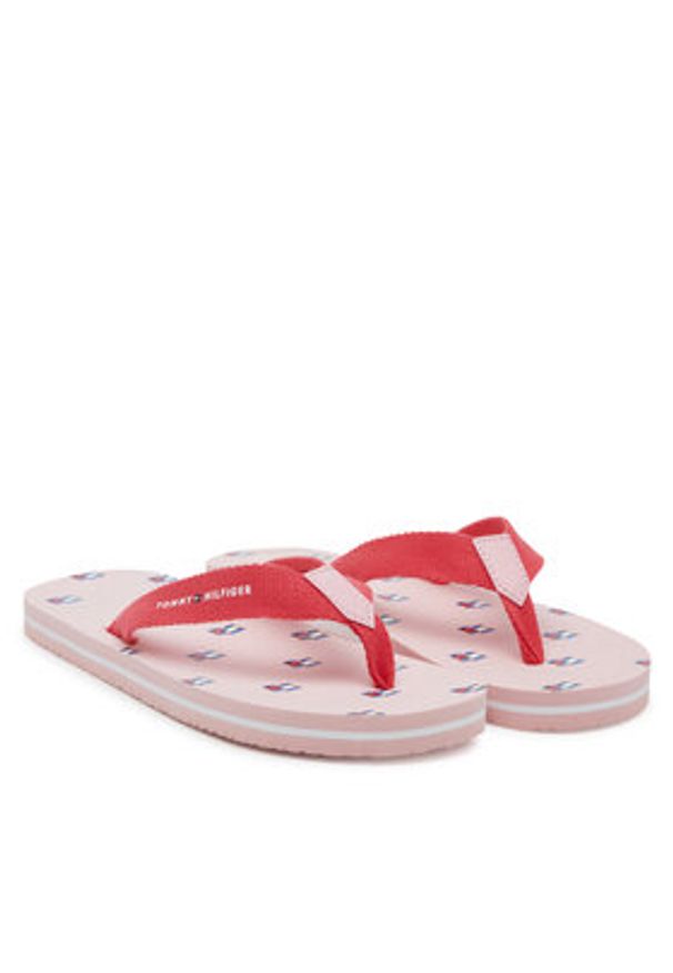 TOMMY HILFIGER - Tommy Hilfiger Japonki T3A8-33807-0058X S Różowy. Kolor: różowy. Materiał: materiał