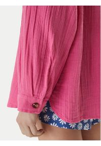 Roxy Koszula Morning Shine ERJWT03739 Różowy Loose Fit. Kolor: różowy. Materiał: bawełna #5