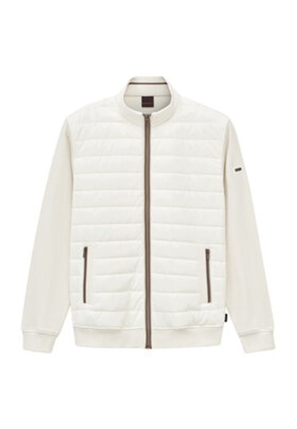 Bugatti Kurtka przejściowa 8700-15121E Écru Regular Fit. Kolor: kremowy. Materiał: bawełna