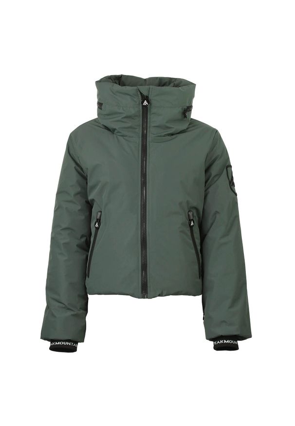 PEAK MOUNTAIN - Kurtka damska zapinana na zamek Peak Mountain. Kolor: zielony. Sezon: zima. Sport: narciarstwo