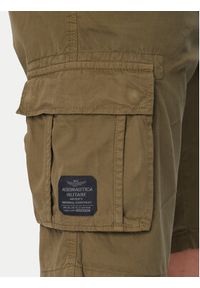 Aeronautica Militare Szorty materiałowe 261BE0066UCT01122 Zielony Regular Fit. Kolor: zielony. Materiał: bawełna #5