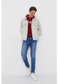 Pepe Jeans Bluza męska kolor czerwony z kapturem z nadrukiem. Okazja: na co dzień. Typ kołnierza: kaptur. Kolor: czerwony. Wzór: nadruk. Styl: casual #2