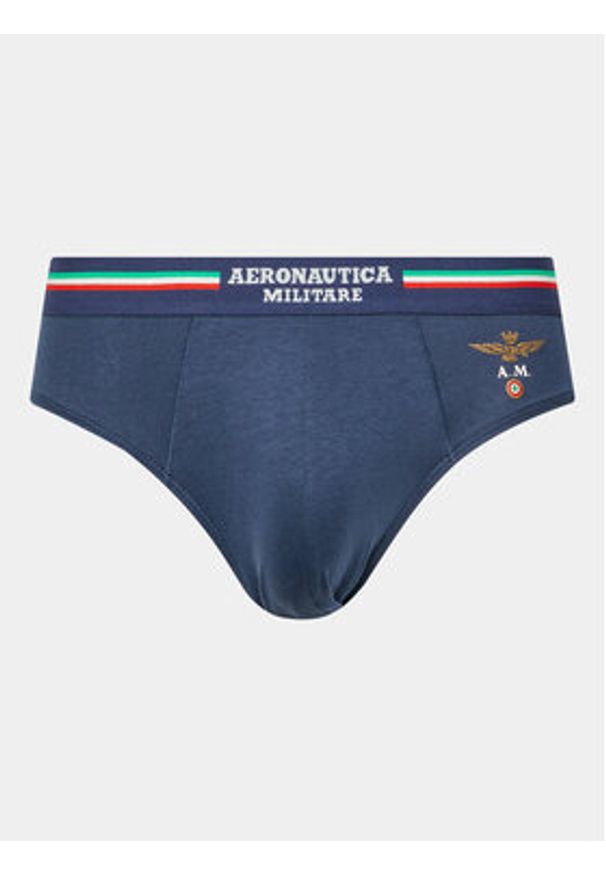 Aeronautica Militare Komplet 2 par slipów AM1USL001 Granatowy. Kolor: niebieski. Materiał: bawełna