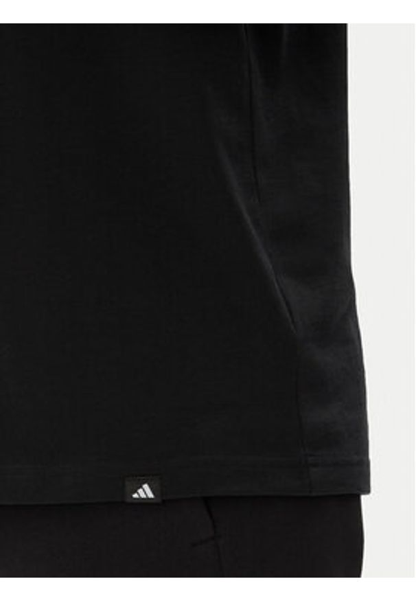 Adidas - adidas T-Shirt Pennant Trim Graphic JL9228 Czarny Regular Fit. Kolor: czarny. Materiał: bawełna