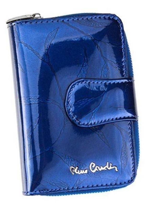 Portfel damski Pierre Cardin 02 LEAF 115 NIEBIESKI. Kolor: niebieski. Materiał: skóra. Wzór: aplikacja