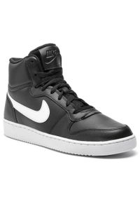 Buty Nike Ebernon Mid AQ1773 002 Black/White. Kolor: czarny. Materiał: skóra