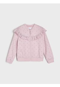 Sinsay - Bluza bomberka z ozdobnymi falbanami - różowy. Kolor: różowy #1