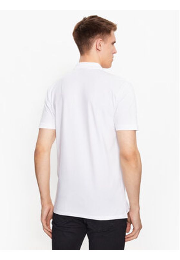 Hugo Polo 50470547 Biały Slim Fit. Typ kołnierza: polo. Kolor: biały. Materiał: bawełna