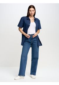 Big-Star - Spodnie jeans damskie wide Meghan 535. Stan: podwyższony. Kolor: niebieski. Styl: elegancki #5