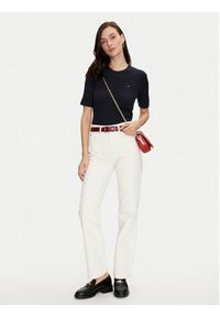 TOMMY HILFIGER - Tommy Hilfiger Sweter WW0WW41787 Czarny Regular Fit. Kolor: niebieski. Materiał: bawełna #5