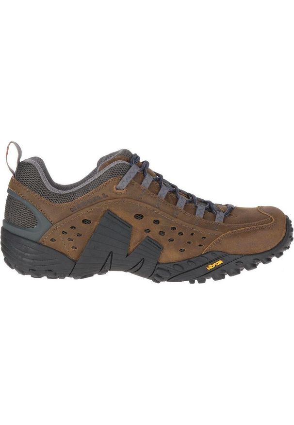 Buty trekkingowe dla mężczyzn Merrell Intercept J598633. Okazja: na co dzień. Kolor: brązowy. Materiał: skóra