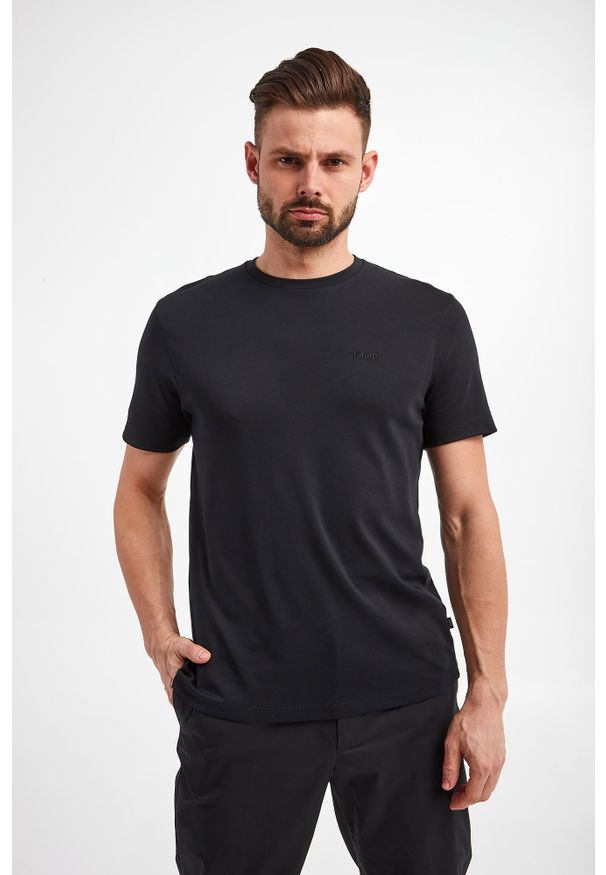 T-shirt Corrado JOOP!. Materiał: bawełna. Długość rękawa: krótki rękaw. Długość: krótkie. Wzór: haft