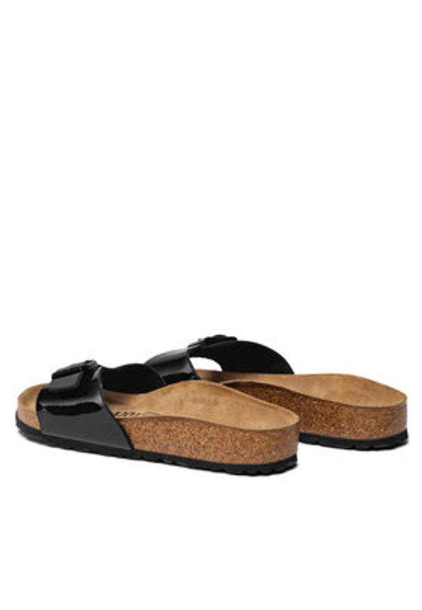 Birkenstock Klapki Madrid 040303 Czarny. Kolor: czarny. Materiał: skóra