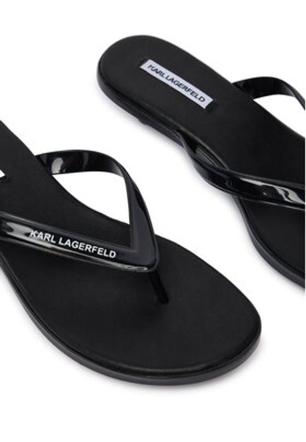 Karl Lagerfeld - KARL LAGERFELD Japonki Jelly Heel KL83006 Czarny. Kolor: czarny. Materiał: syntetyk