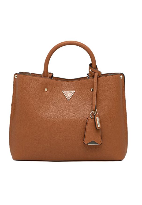 Guess - GUESS Brązowa torebka damska Meridian. Kolor: brązowy. Materiał: skórzane
