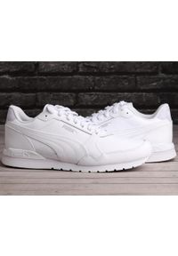 Buty męskie sportowe do chodzenia Puma ST RUNNER v3 L. Kolor: biały. Materiał: guma, tkanina, skóra. Sport: turystyka piesza