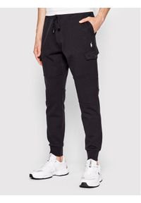 Polo Ralph Lauren Spodnie dresowe 710860590001 Czarny Regular Fit. Kolor: czarny. Materiał: dresówka, syntetyk, bawełna