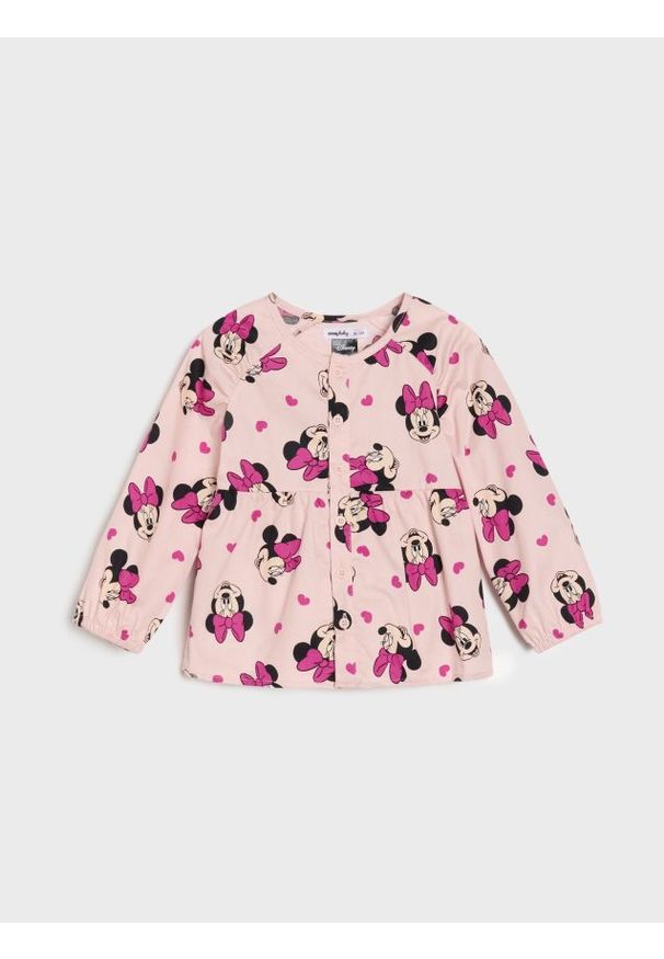 Sinsay - Koszula Minnie - różowy. Kolor: różowy