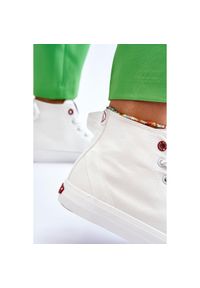 Damskie Klasyczne Wysokie Trampki Cross Jeans LL2R4086C Białe. Zapięcie: sznurówki. Kolor: biały. Materiał: guma, materiał. Szerokość cholewki: normalna. Styl: klasyczny #7
