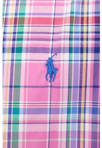 Polo Ralph Lauren koszula męska slim z kołnierzykiem włoskim. Typ kołnierza: kołnierzyk włoski, polo. Materiał: tkanina