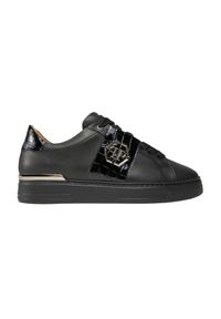 Philipp Plein - PHILIPP PLEIN Czarne sneakersy Leather Lo-top. Kolor: czarny #2