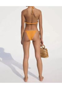 CULT GAIA - Pomarańczowy top od bikini Alivia. Kolor: pomarańczowy. Materiał: materiał. Wzór: aplikacja, kwiaty #2