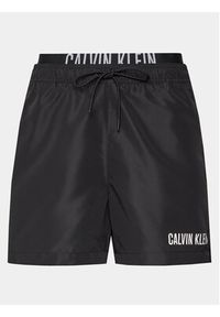 Calvin Klein Swimwear Szorty kąpielowe KM0KM00992 Czarny Regular Fit. Kolor: czarny. Materiał: syntetyk