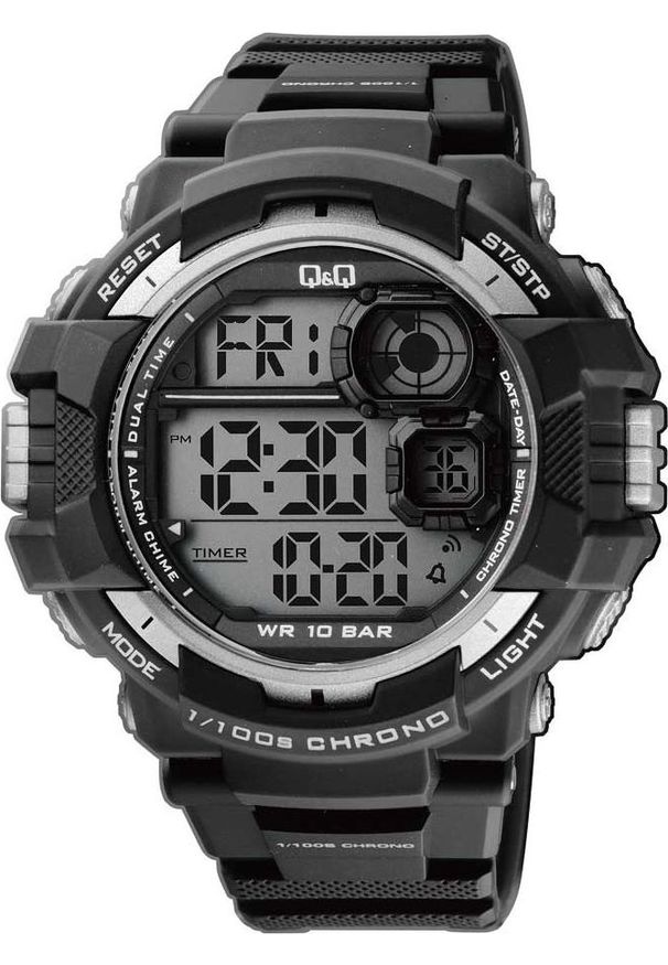 Zegarek Q&Q Męski M143-002 Metronom czarny. Kolor: czarny