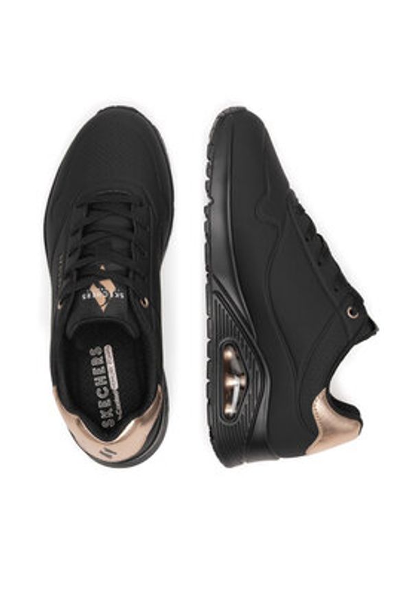 skechers - Skechers Sneakersy UNO 177094 BBK Czarny. Kolor: czarny. Materiał: materiał
