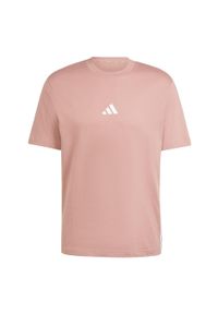 Adidas - Koszulka Essentials 3-Stripes Single Jersey. Kolor: biały, wielokolorowy, różowy. Materiał: jersey
