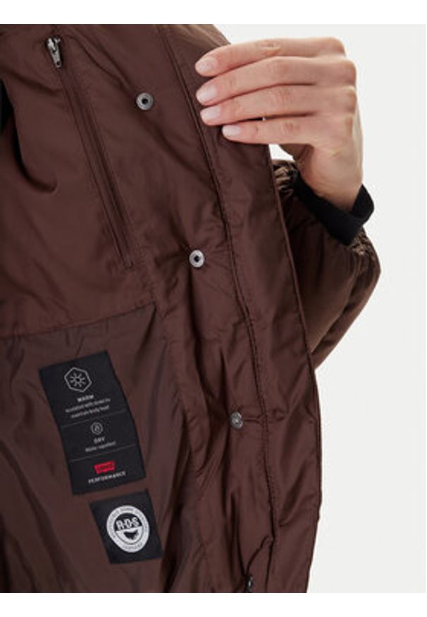 Levi's® Kurtka puchowa Western Bubble 003MD-0006 Brązowy Relaxed Fit. Kolor: brązowy. Materiał: syntetyk
