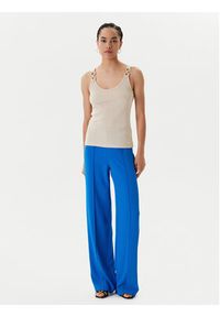 Morgan Top 251-DIDONI Beżowy Slim Fit. Kolor: beżowy. Materiał: wiskoza #3