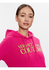 Versace Jeans Couture Bluza Logo 74HAIT03 Różowy Regular Fit. Typ kołnierza: kołnierzyk włoski. Kolor: różowy. Materiał: bawełna