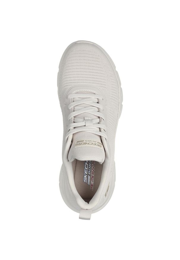 skechers - Buty Skechers Bobs B Flex Hi - Fly, Kobiety. Kolor: biały. Materiał: guma, tkanina