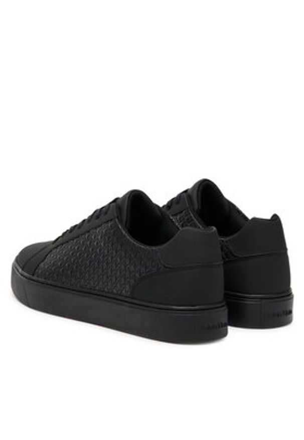 Calvin Klein Sneakersy Classic Cupsole Laceup Aop YM0YM01431 Czarny. Kolor: czarny. Materiał: skóra